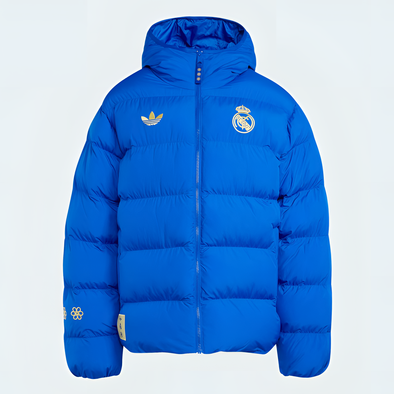 【滔搏联动】adidas/阿迪达斯皇马足球联名新年款连帽棉服 JZ2238