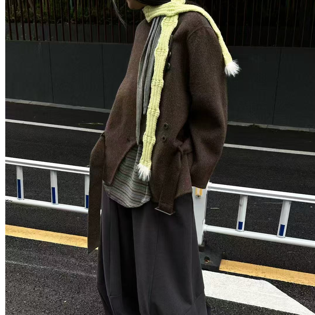 言几见~利落又帅气羊毛双面呢外套