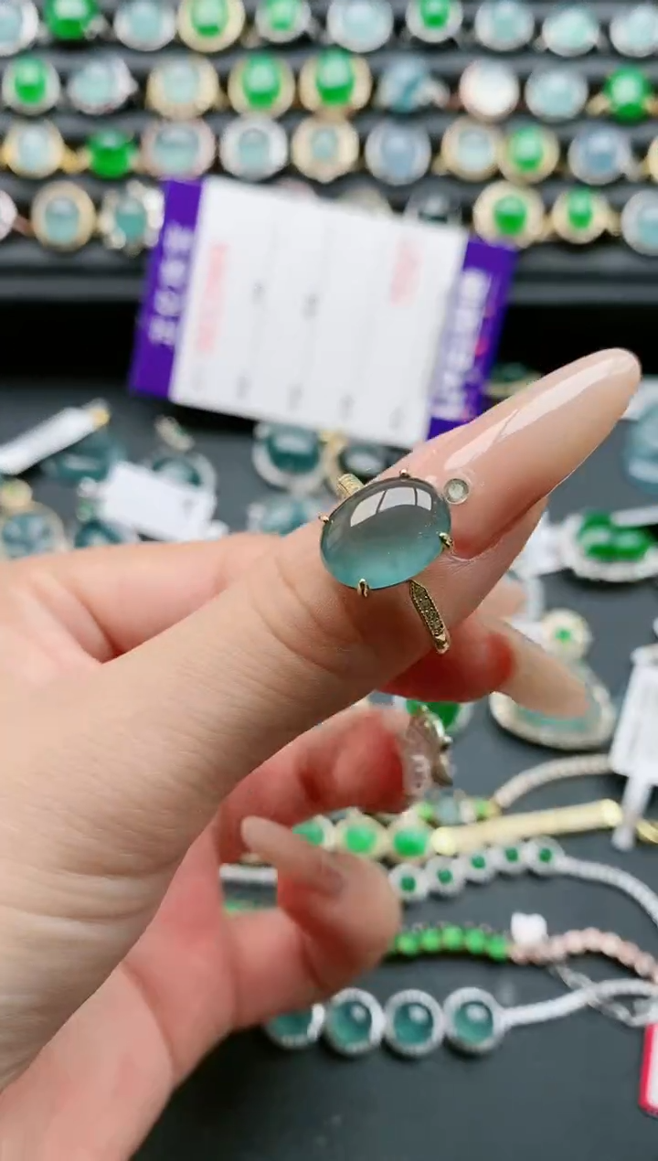 【闪购商品】翡翠戒指银S925镶嵌111111