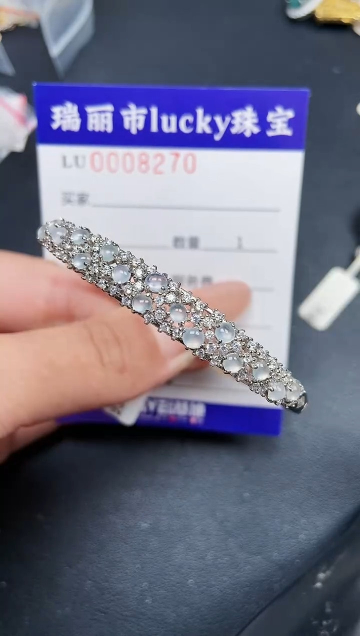 【闪购商品】翡翠颈饰银S925镶嵌8270