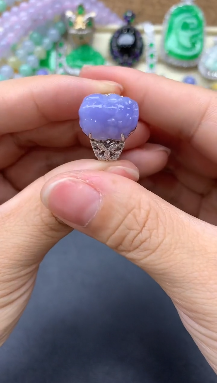 【闪购商品】翡翠戒指18K金镶嵌595-中国好珍宝