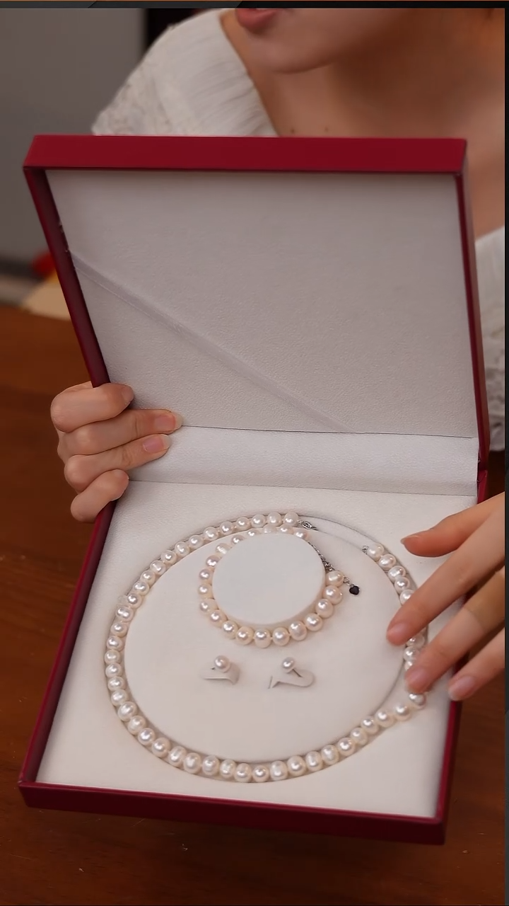 陶96-纯天然珍珠三件套盒