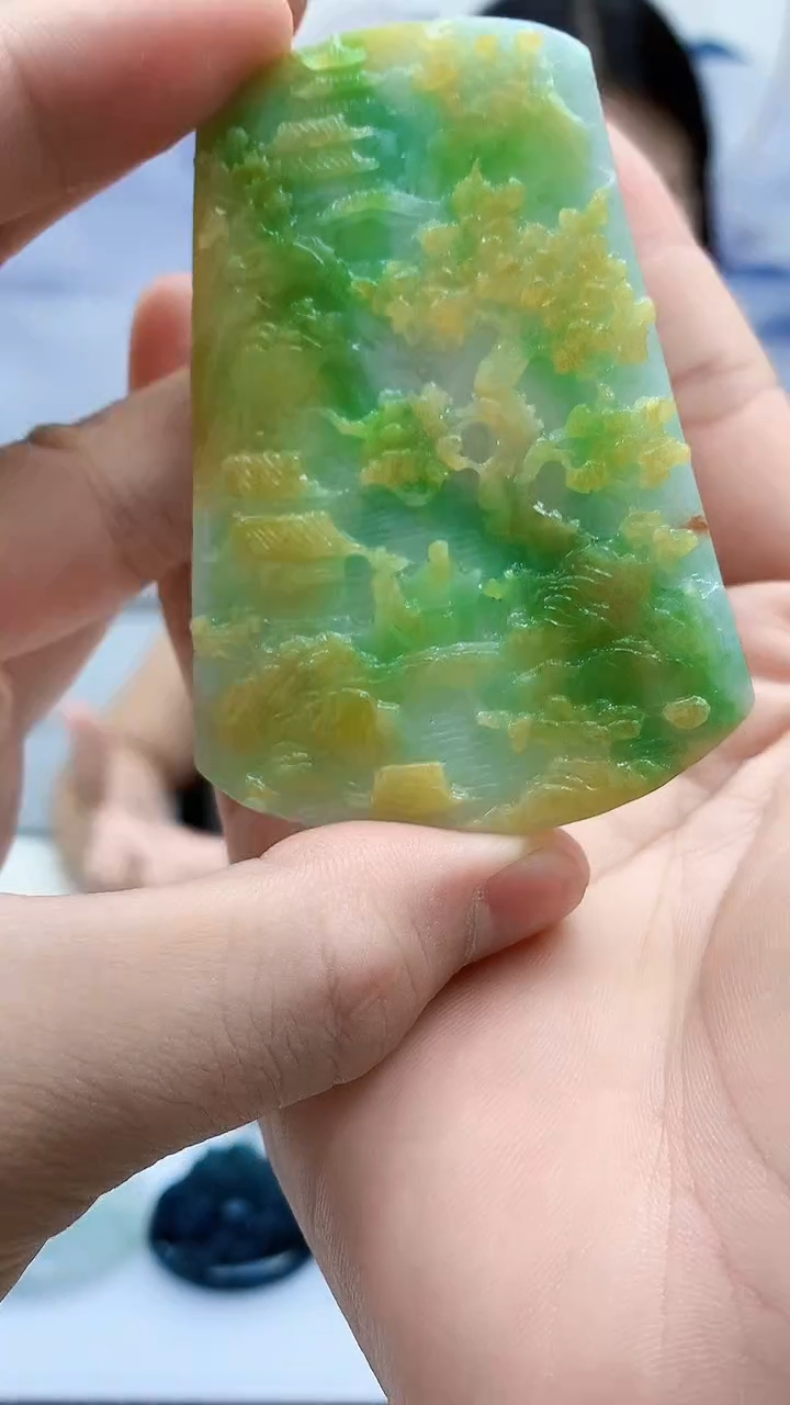 定制翡翠未镶嵌雨***…4812bb-毛货挂件