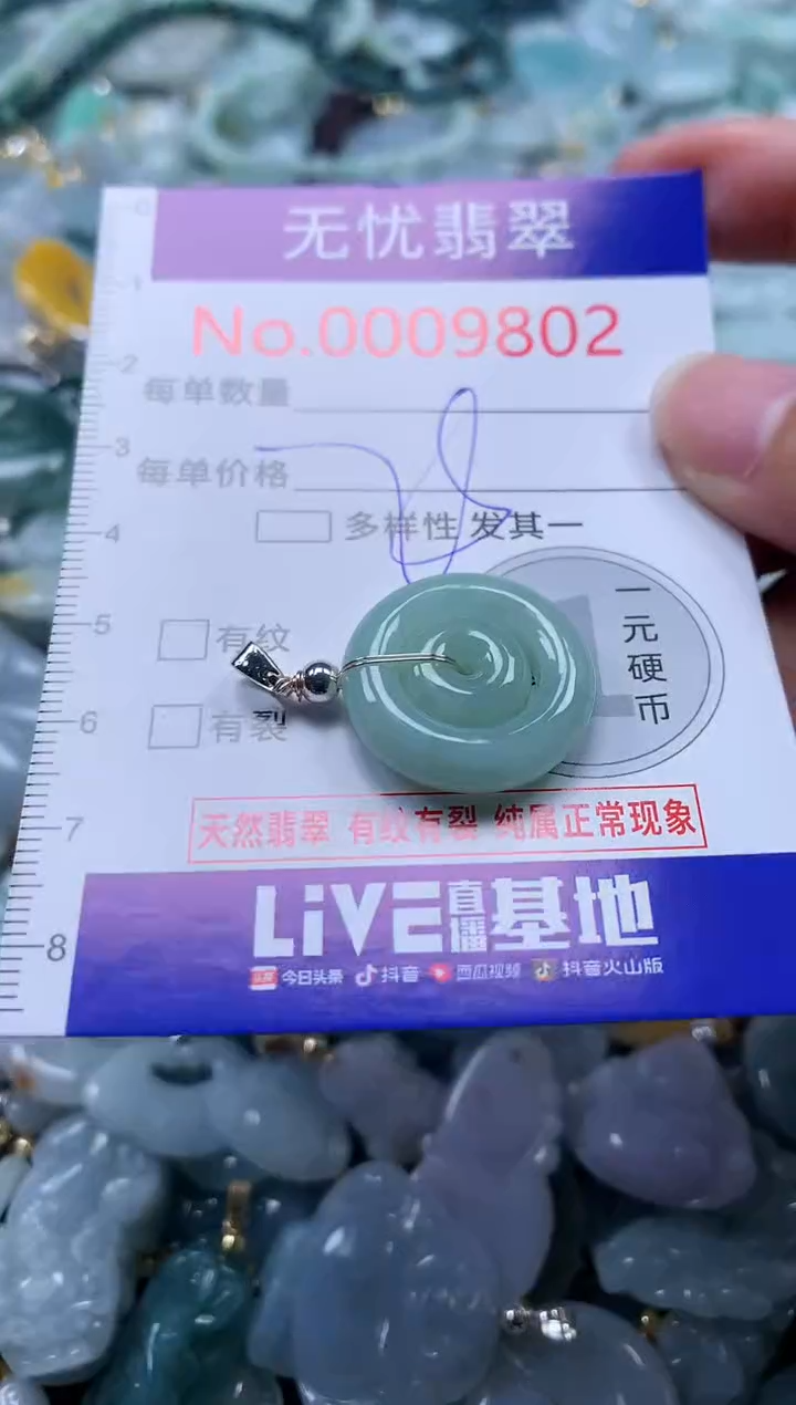 翡翠未镶嵌吊坠(不含链)9802