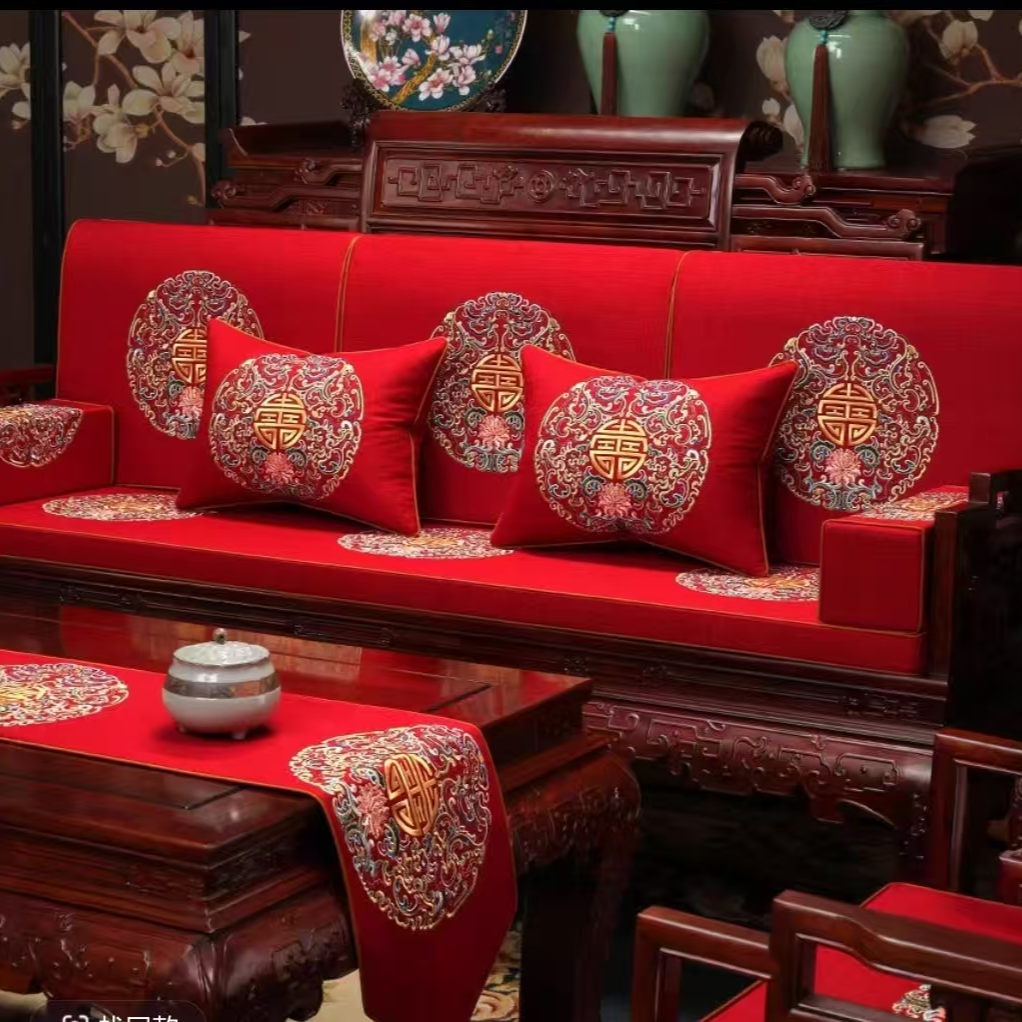 新中式抱枕靠枕沙发抱枕腰靠靠背垫靠垫沙发靠背垫新中式沙发坐垫