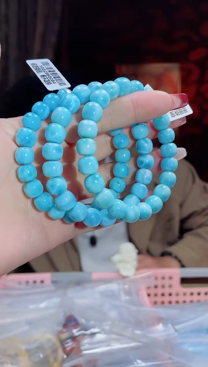 【闪购商品】针钠钙石（海纹石）手串未镶嵌多样性发其一