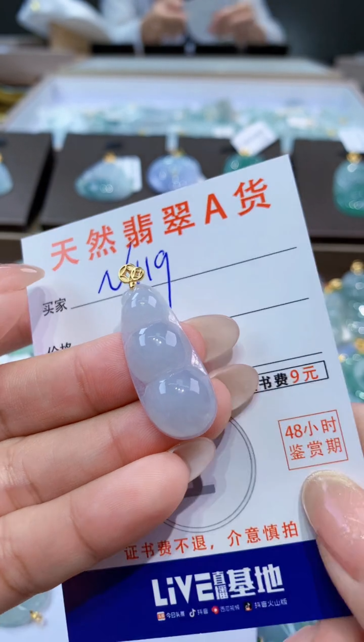 颈饰未镶嵌翡翠天然缅甸翡翠A货挂件 