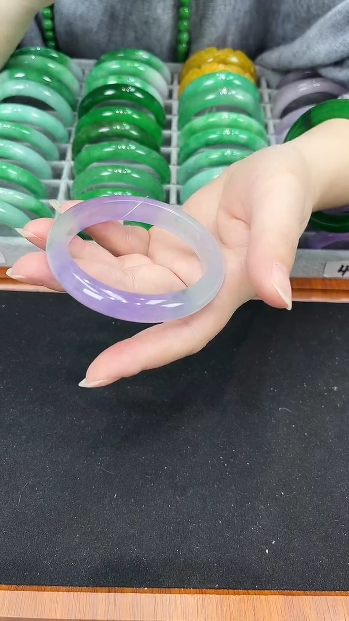 【闪购商品】砖雕s53 冰飘花手镯 圈口54-62