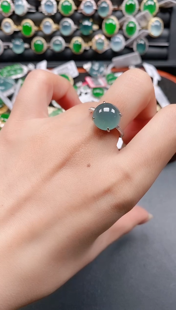 银S925镶嵌戒指翡翠1111