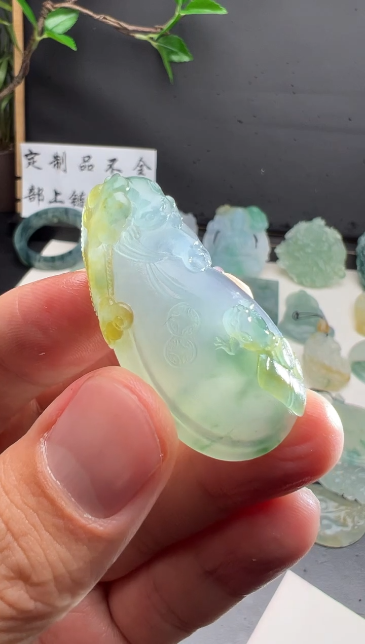 【闪购商品】定制翡翠未镶嵌钱袋