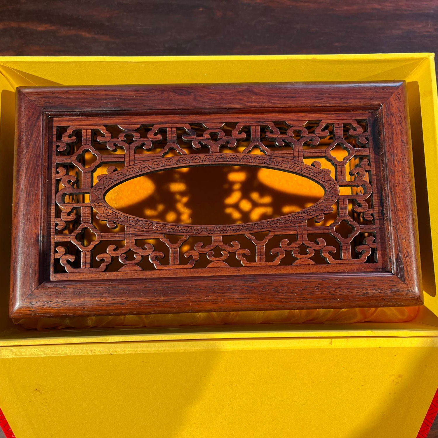 中式木制巴里纸巾盒礼盒装