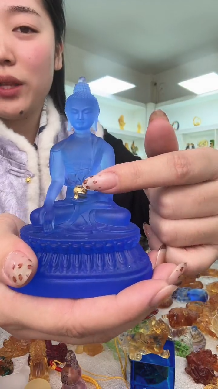 手工艺品琉璃药师佛