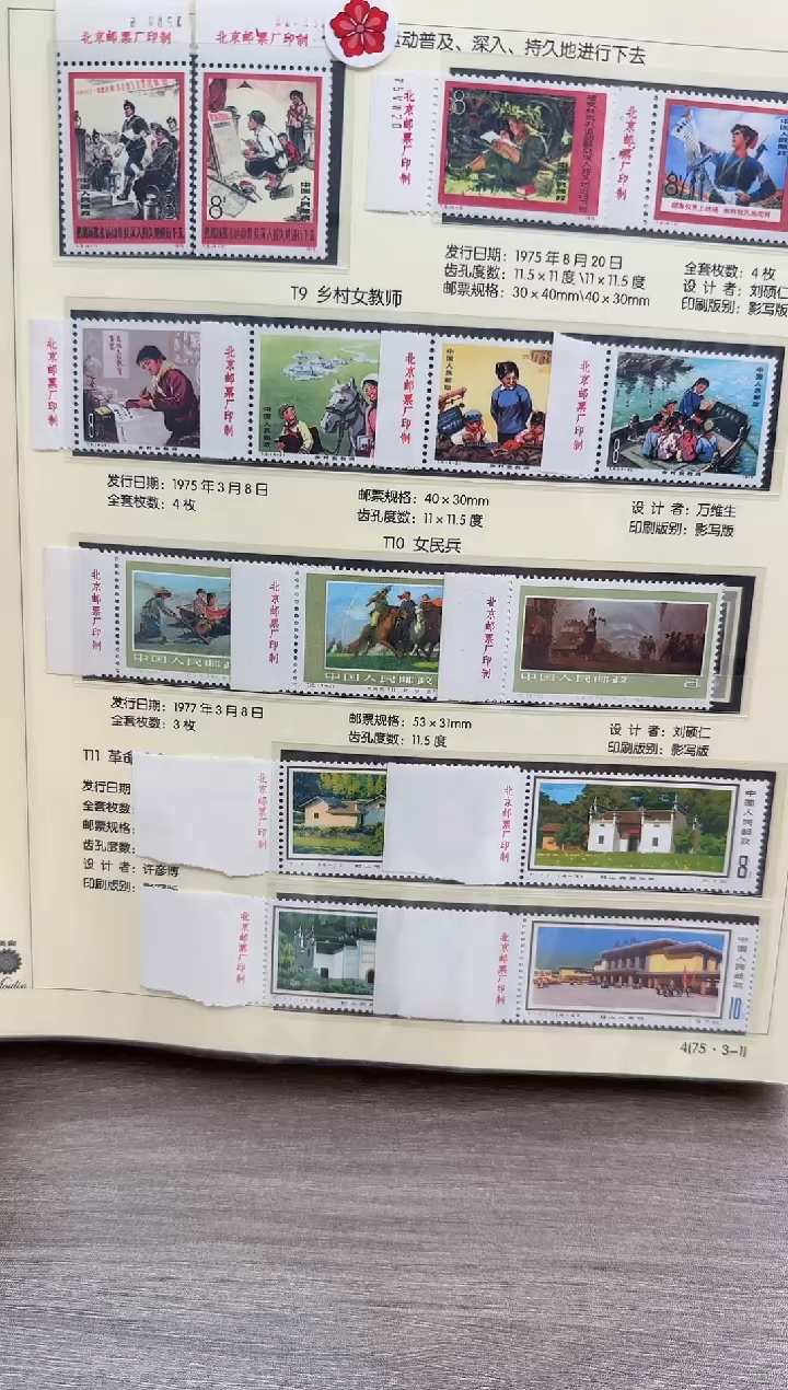 T9  女教师  不带厂铭 套票    