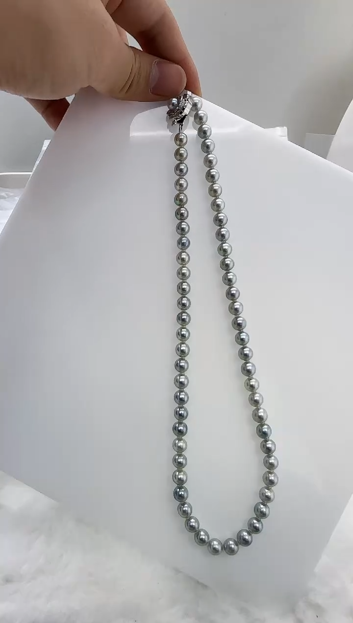 【闪购商品】海水珍珠DA未镶嵌t858 灰珠串6