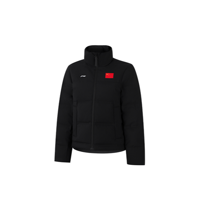 【冬季新品】李宁荣耀系列国旗款女子90%鸭绒保暖短款外套AYMV686
