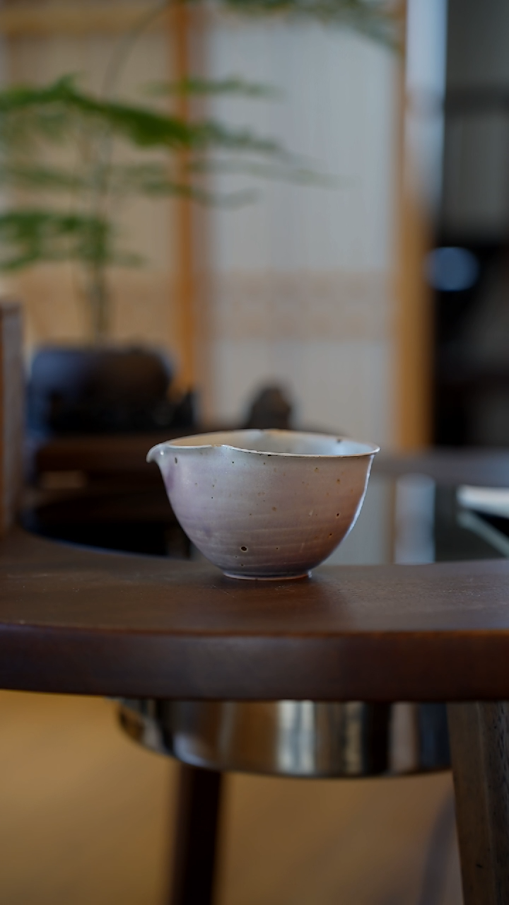 日造柴烧窑变 公道杯