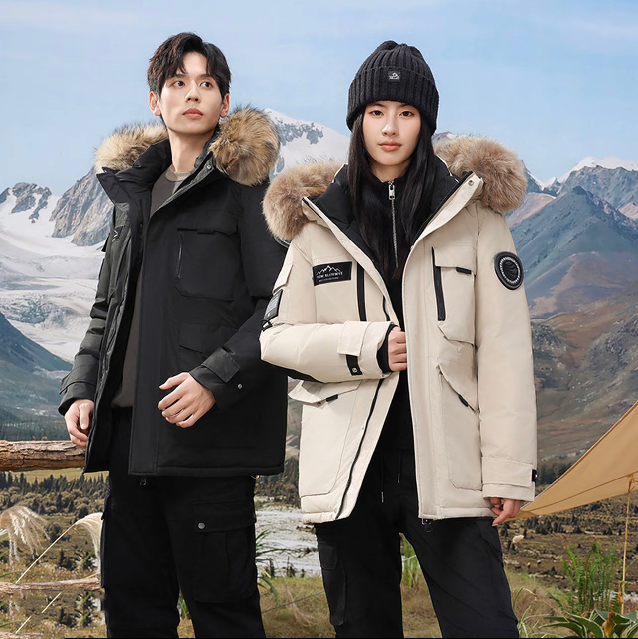 【鹅绒服+现货+运费险】9/1【大毛领款】【男女同款】经典百搭羽绒服