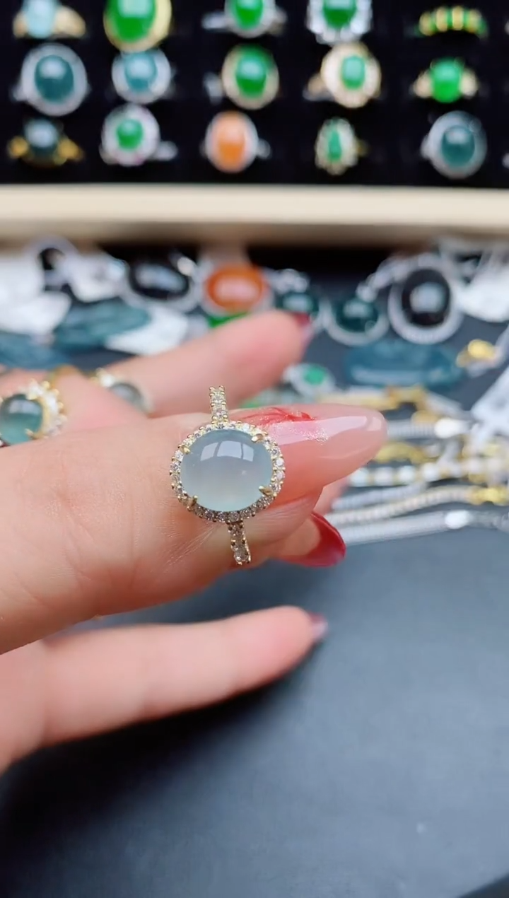 【闪购商品】翡翠戒指银S925镶嵌321321