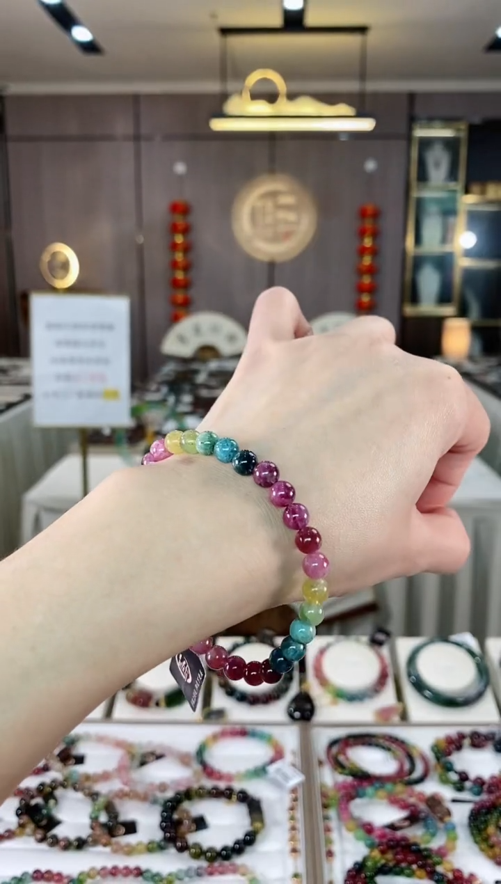 【闪购商品】碧玺单圈手串6mm+未镶嵌（多样性发一条）hon