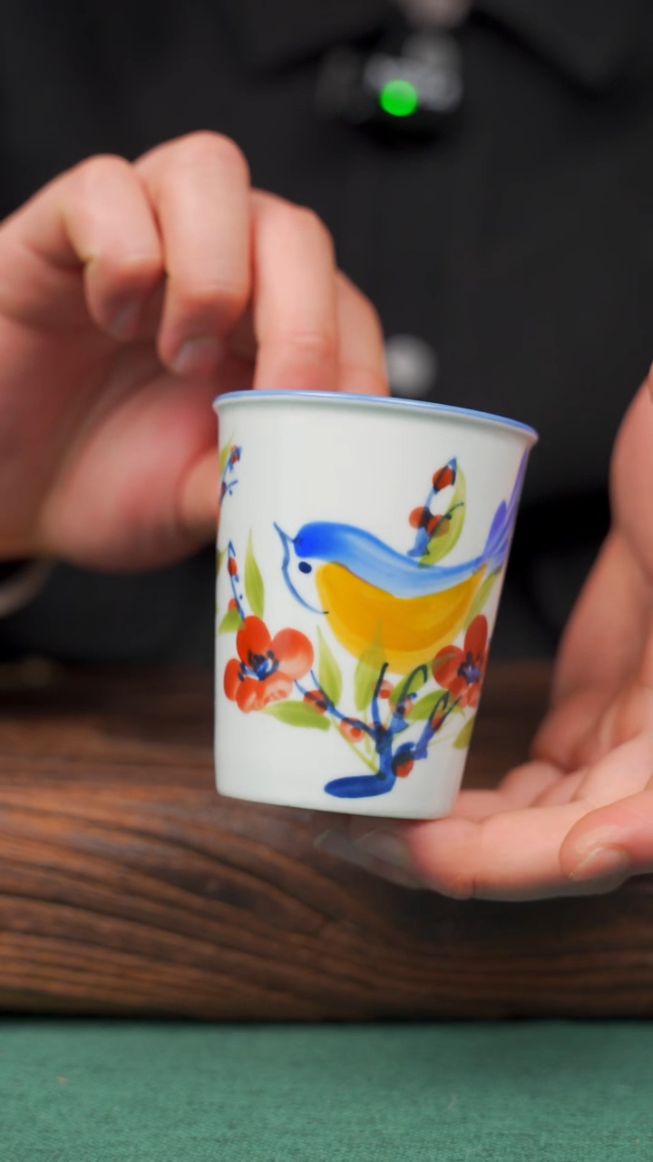 【闪购商品】瓷片1寻一缕瓷香杯釉下手工手绘瓷器