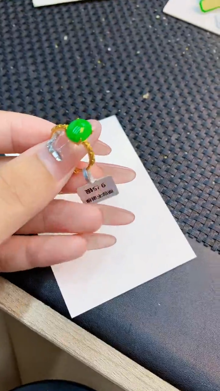 翡翠银S925镶嵌吊坠(不含链)1