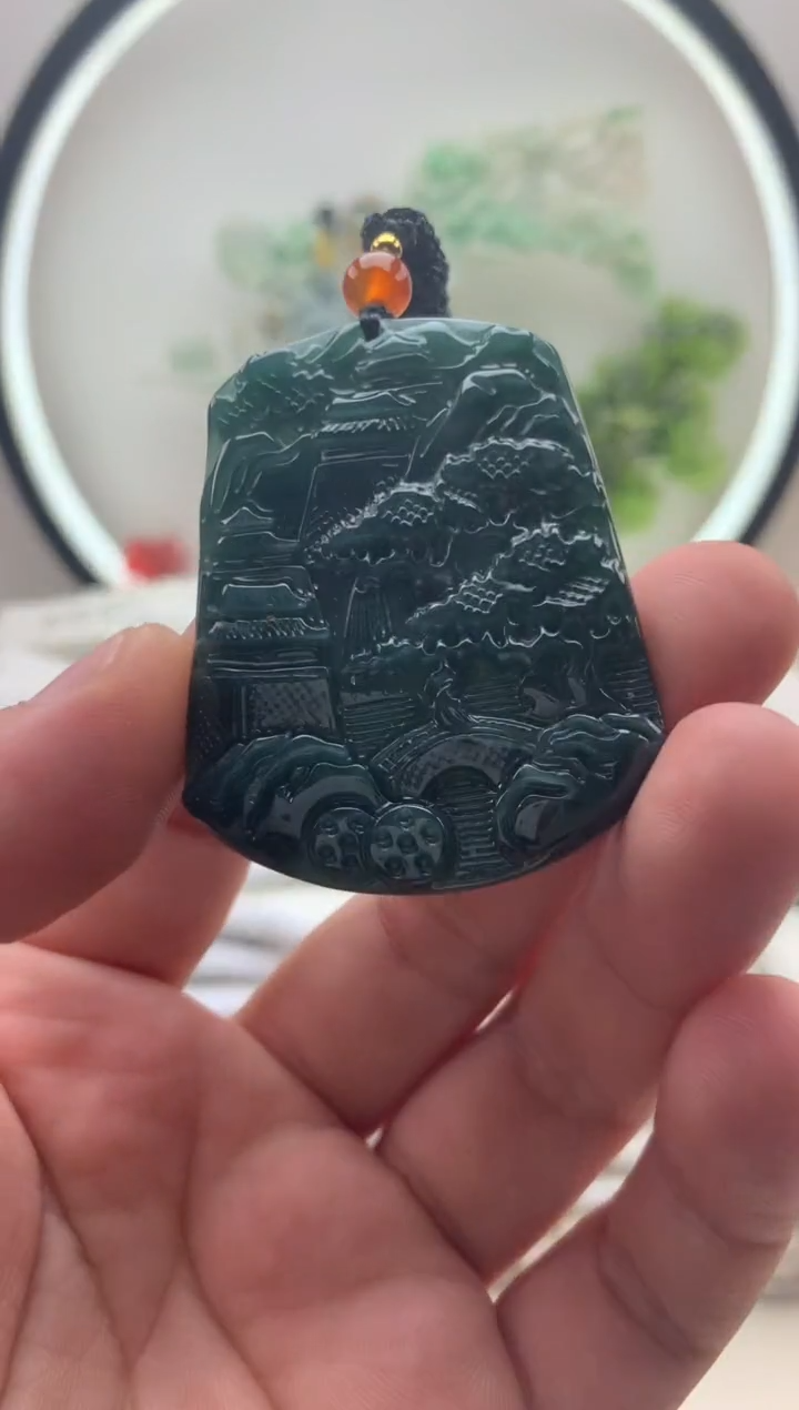 颈饰未镶嵌翡翠夏**風挂件【福利款】