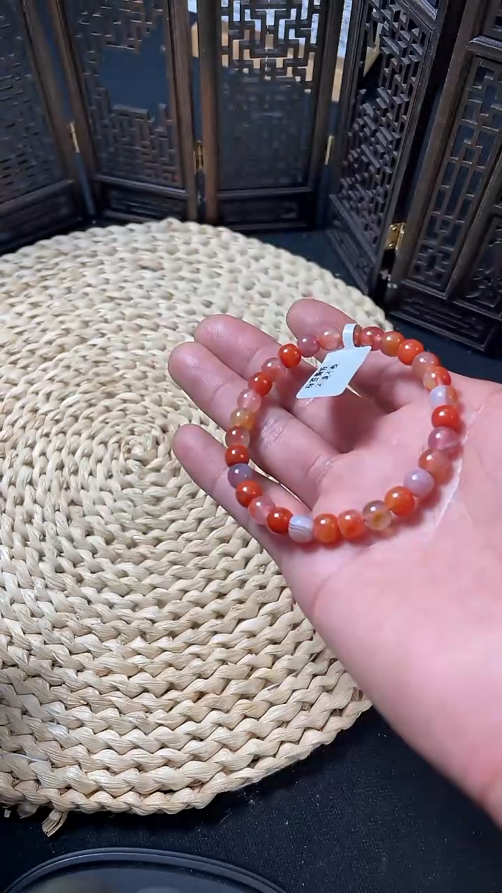 未镶嵌手串南红玛瑙多宝老型手串7mm