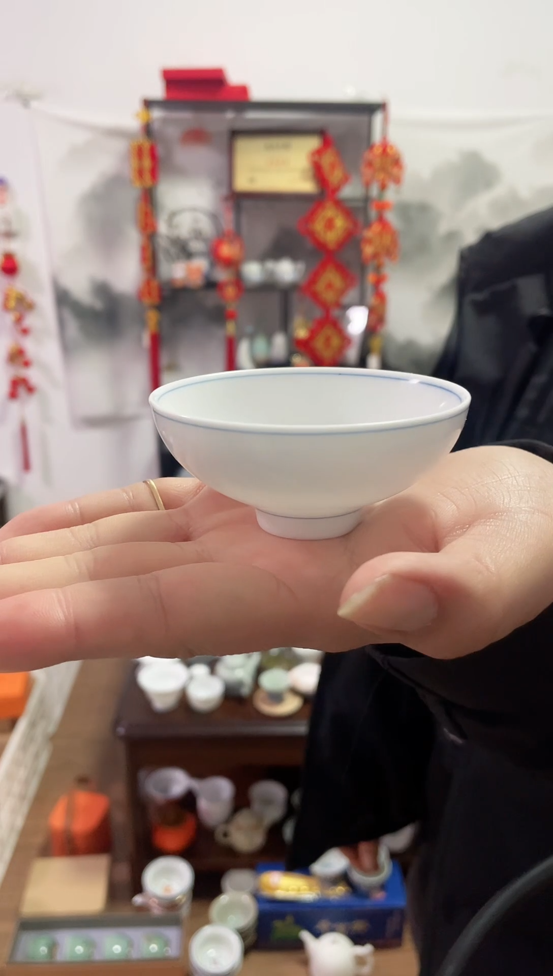 【闪购商品】【瓷心匠物】直播间福利专款蓝纹杯6个