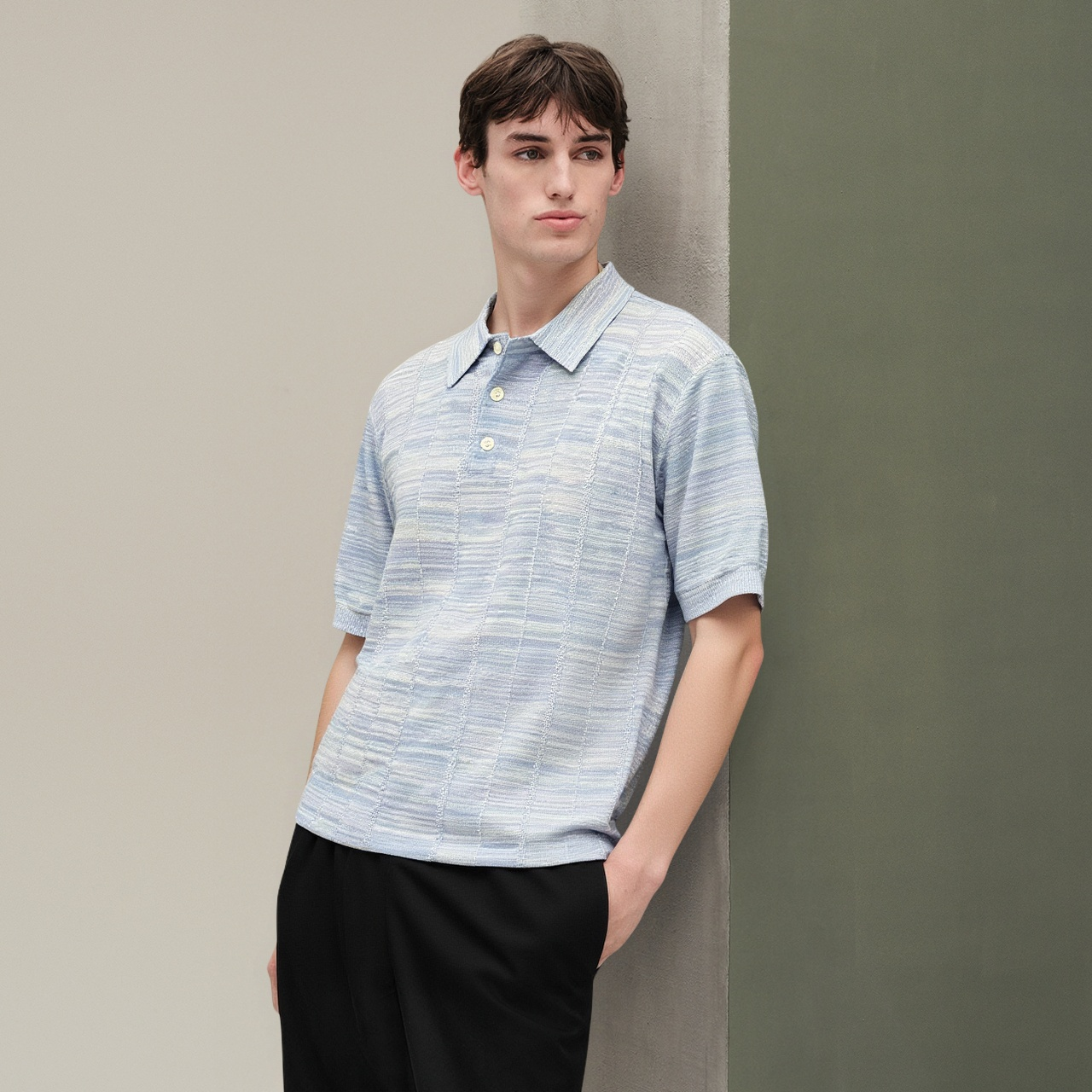 “9500版” 老钱风亚麻混纺色织翻领针织Tori商务POLO衫 奢品代工厂