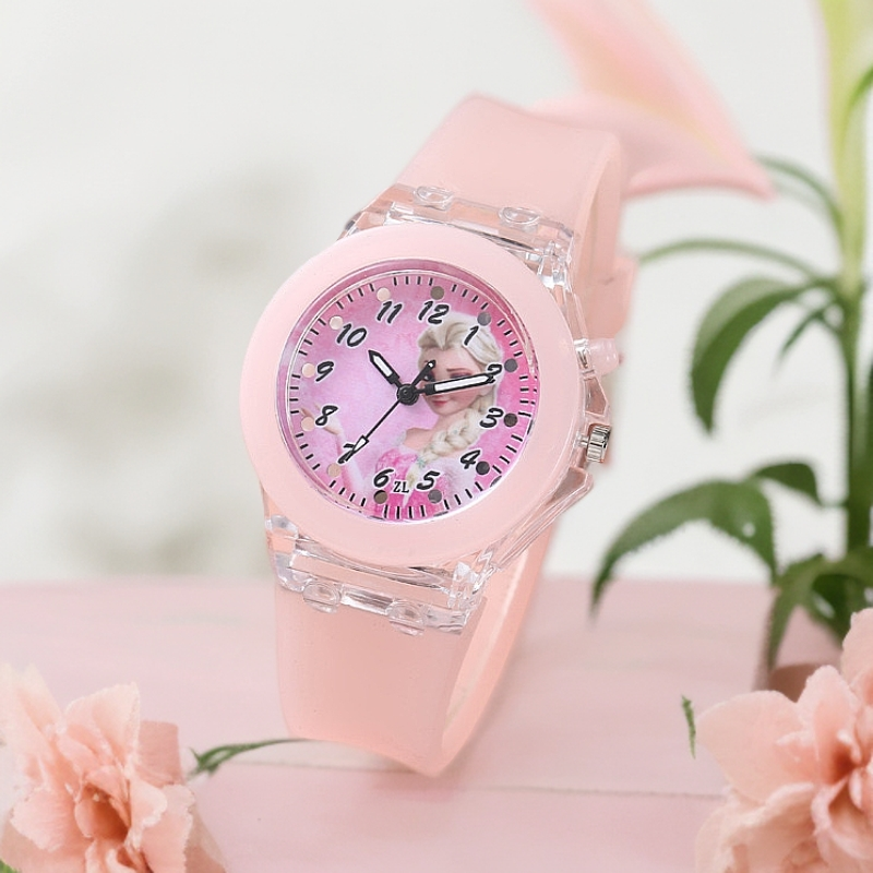 新款儿童节艾莎公主儿童玩具手表儿童礼物苏菲亚女孩发光玩具手表