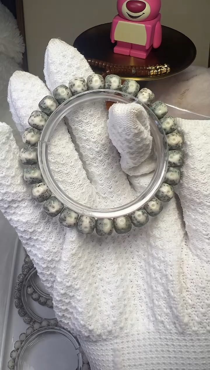 【闪购商品】星月菩提手串仟语文玩-9mm深坑无相青花瓷