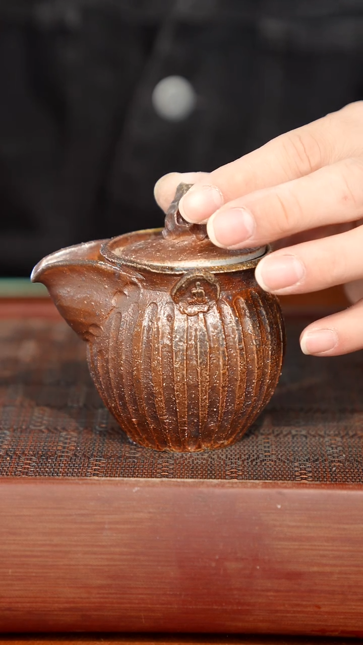 陶瓷奢瓷/瑞寅柴烧茶器（宝瓶）526瑕疵