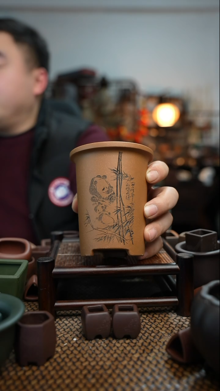 【闪购商品】紫砂花盆長木軒精品紫砂9*10.8