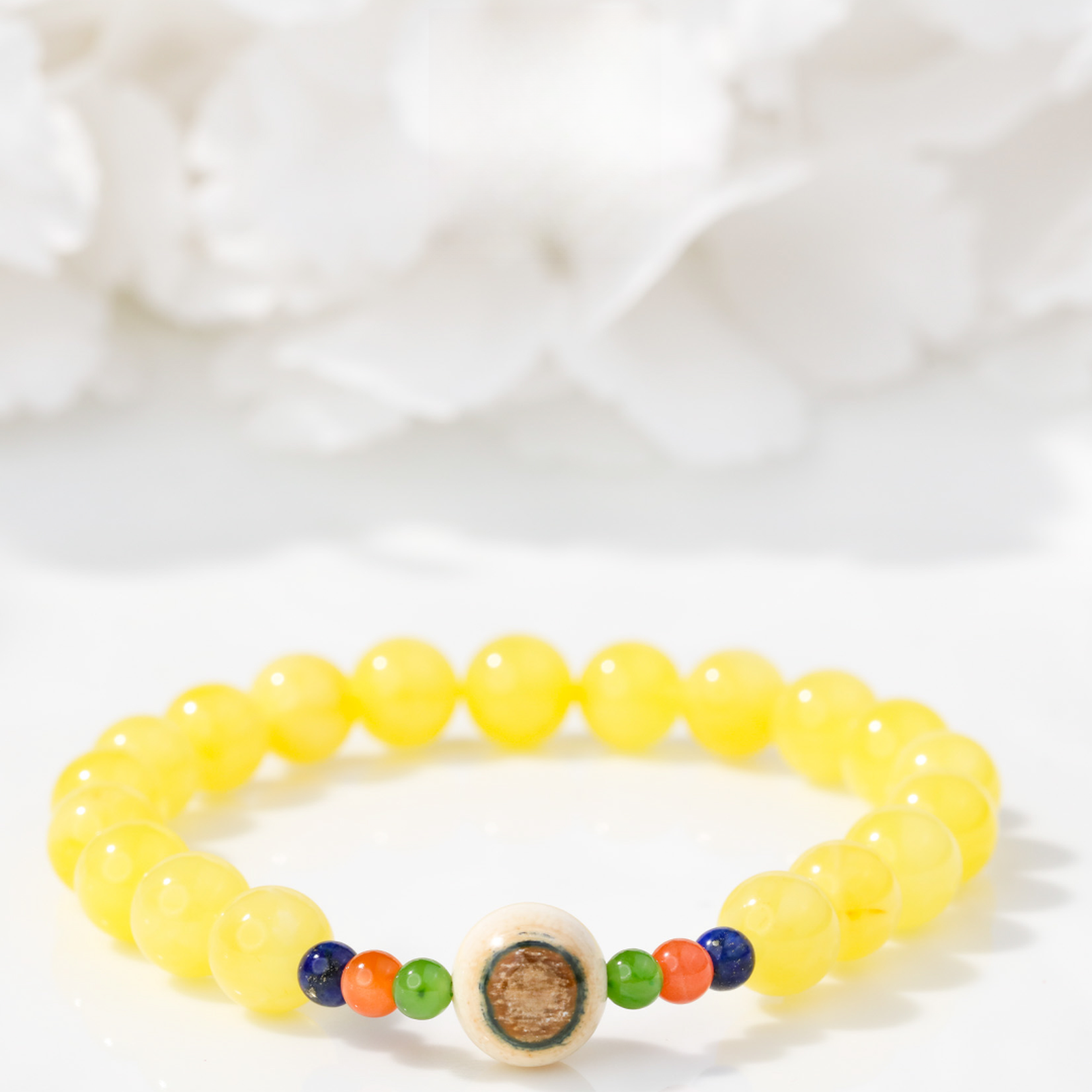 【飞吟】猛犸牙 8mm花腊单圈手串my