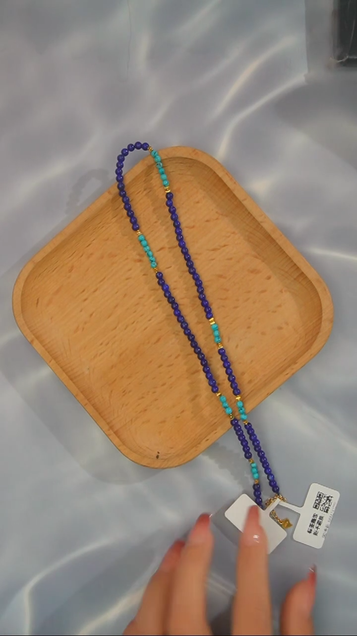 【闪购商品】青金石项链银S925镶嵌发货一件