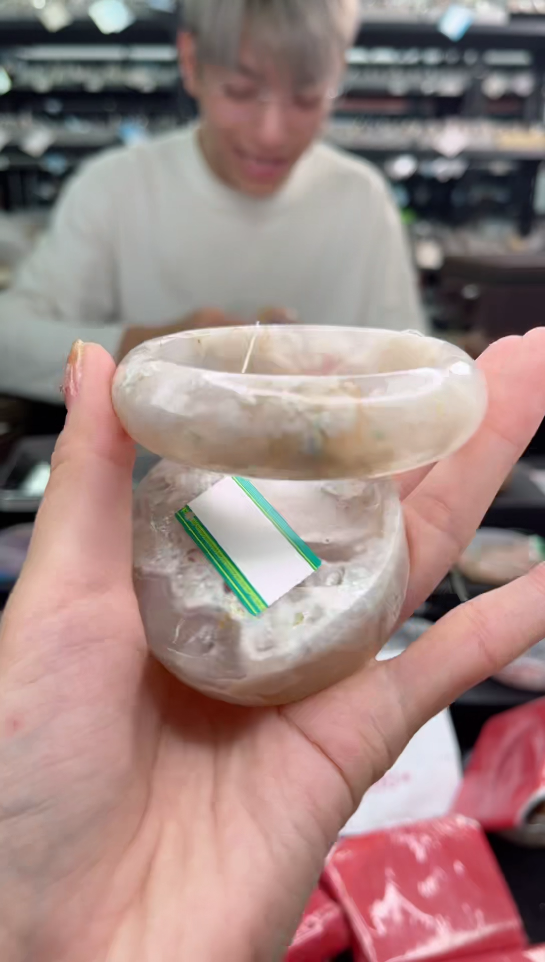 【闪购商品】石英质玉手镯未镶嵌58圈口（赠品镯心）322508