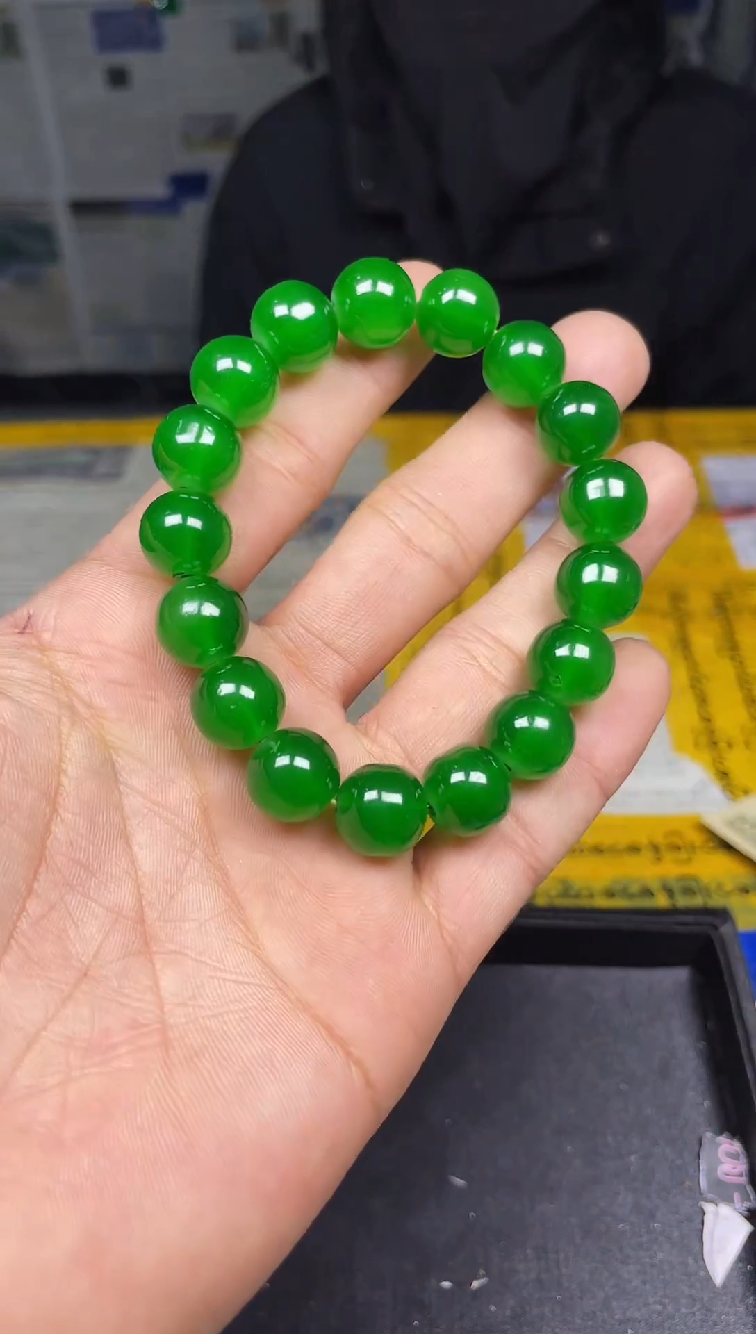 阿浩收货（所见所得）满绿手串