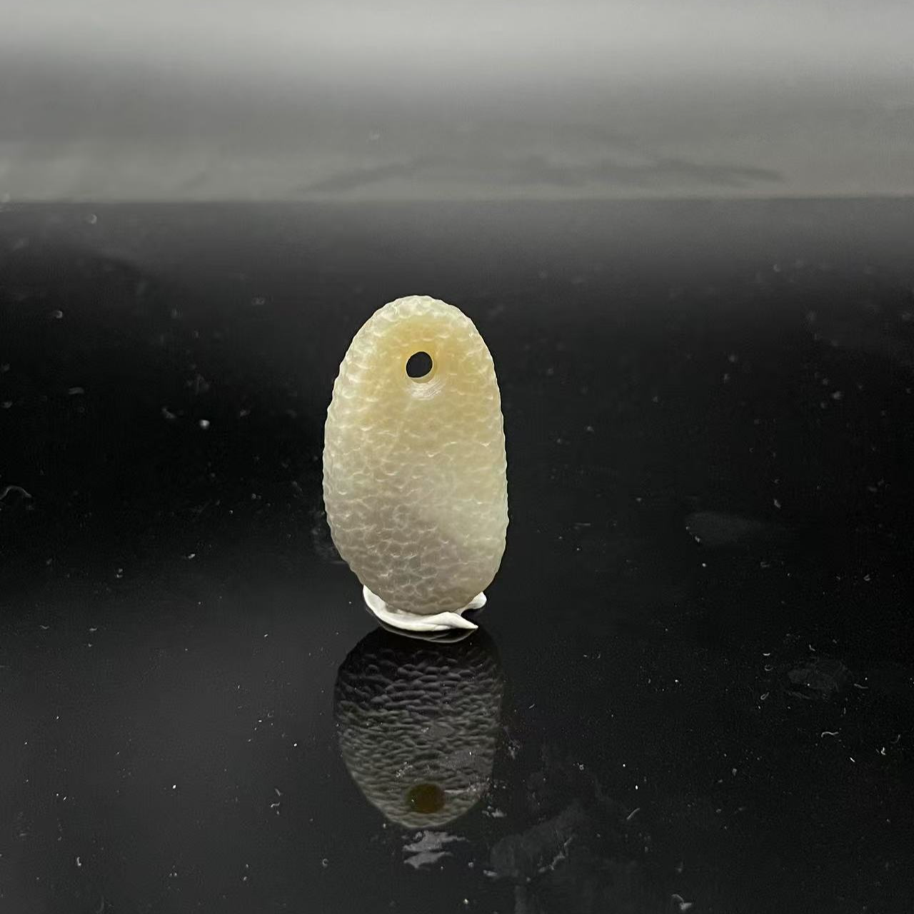 和田玉烟紫随行吊坠 2763