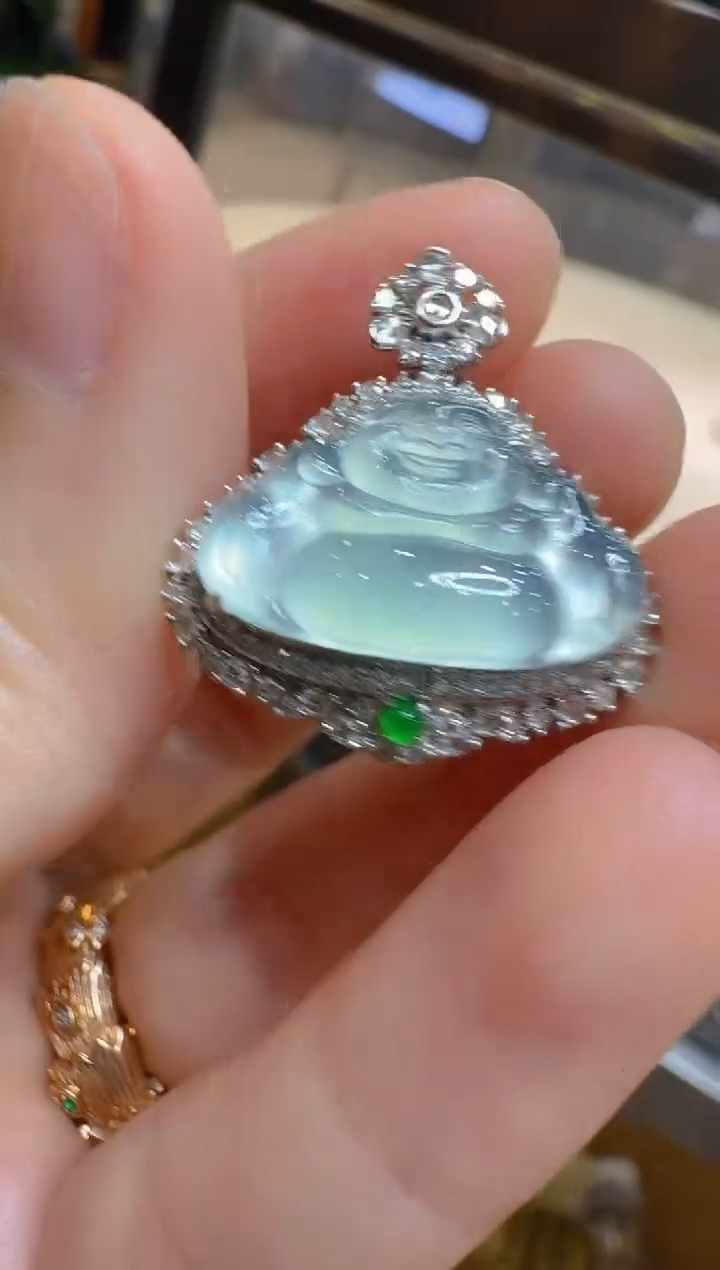 翡翠18K金镶嵌吊坠(不含链)多样性团购发一件