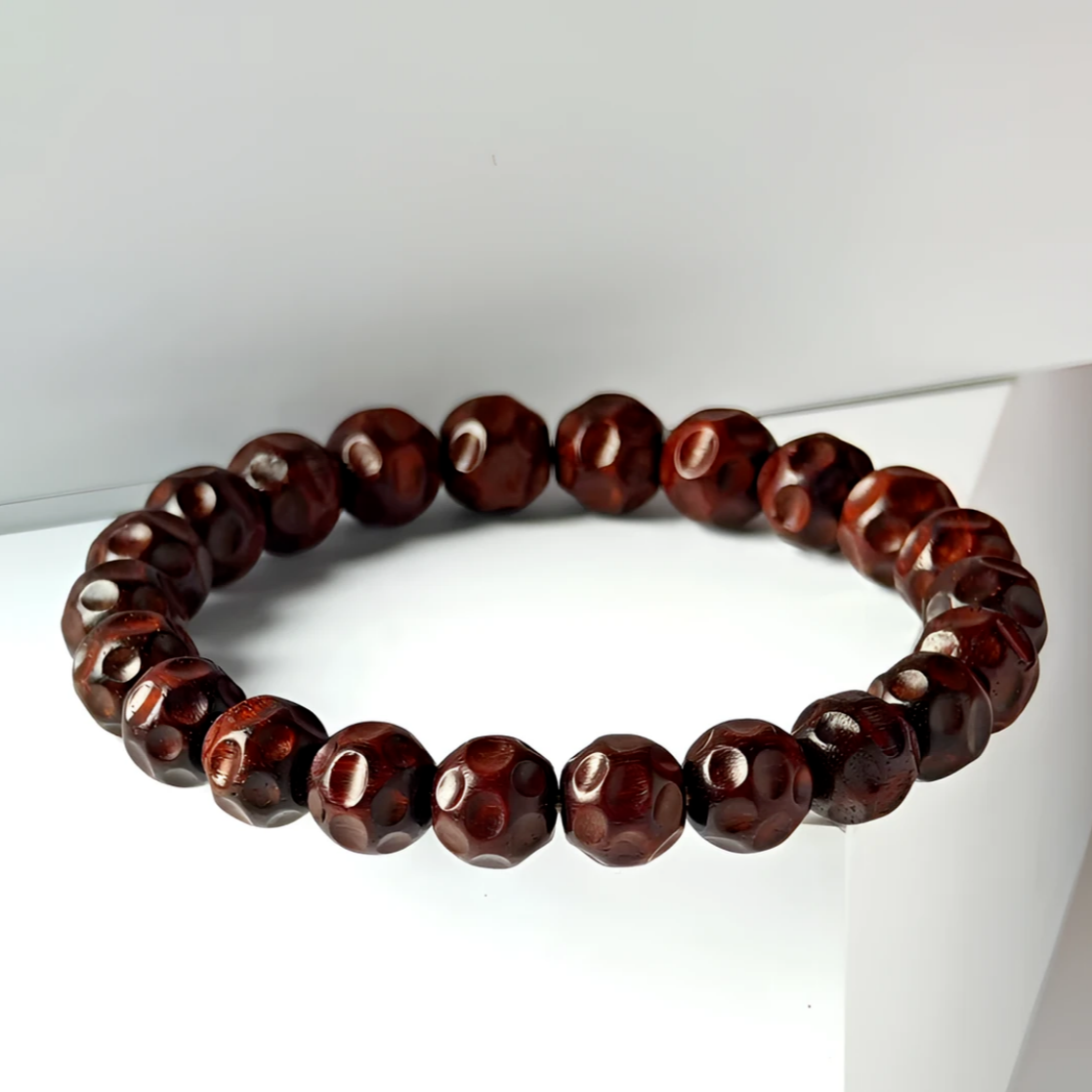 印度小叶紫檀  10mm手工雕刻珠（无相）极致归圆精工手串  男女款