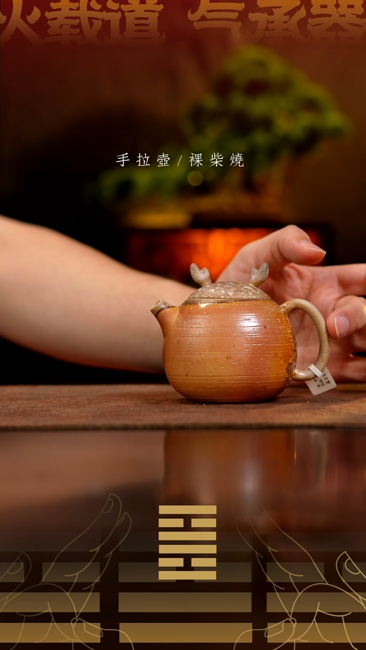 夸烧柴烧小青龙壶144