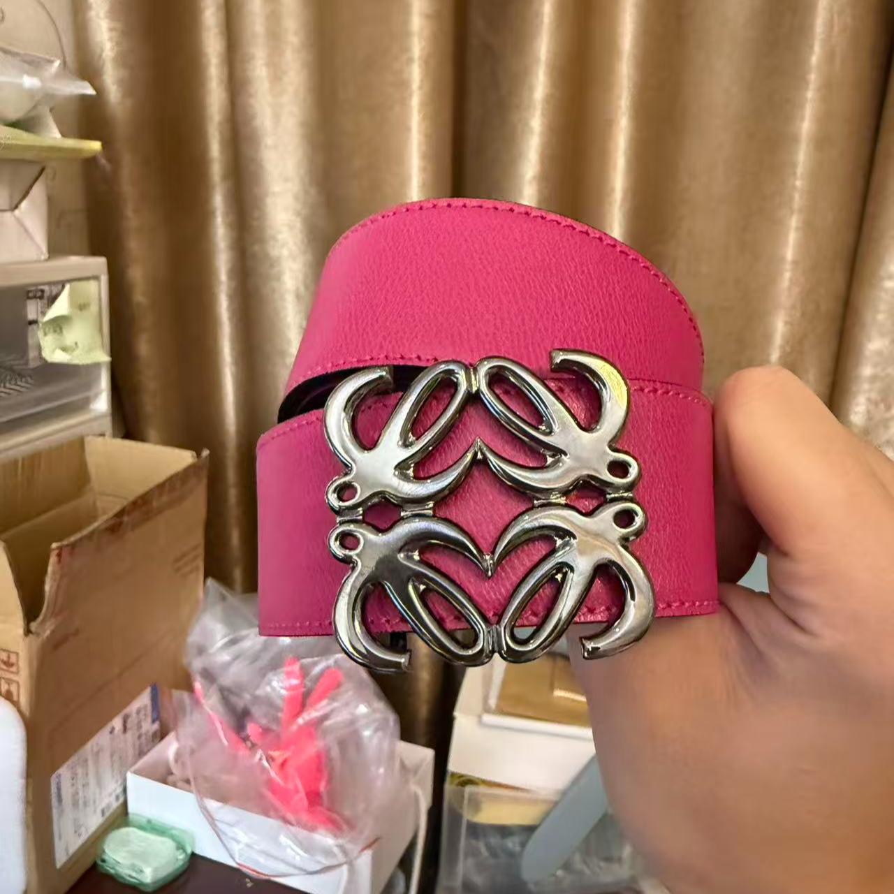 99新 LOEWE/罗意威 罗意威紫色腰带