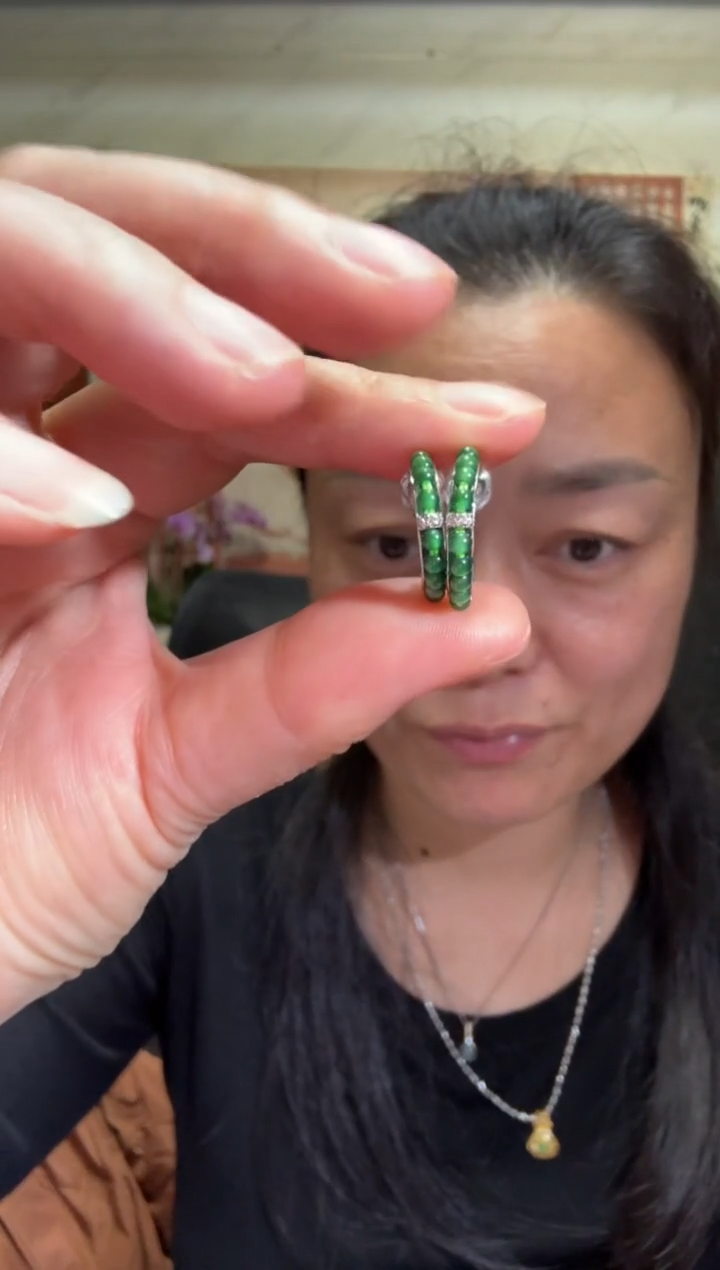 颈饰银S925镶嵌翡翠00008235