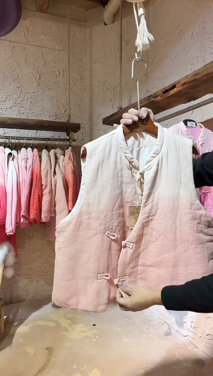 薯莨植物染写进马甲