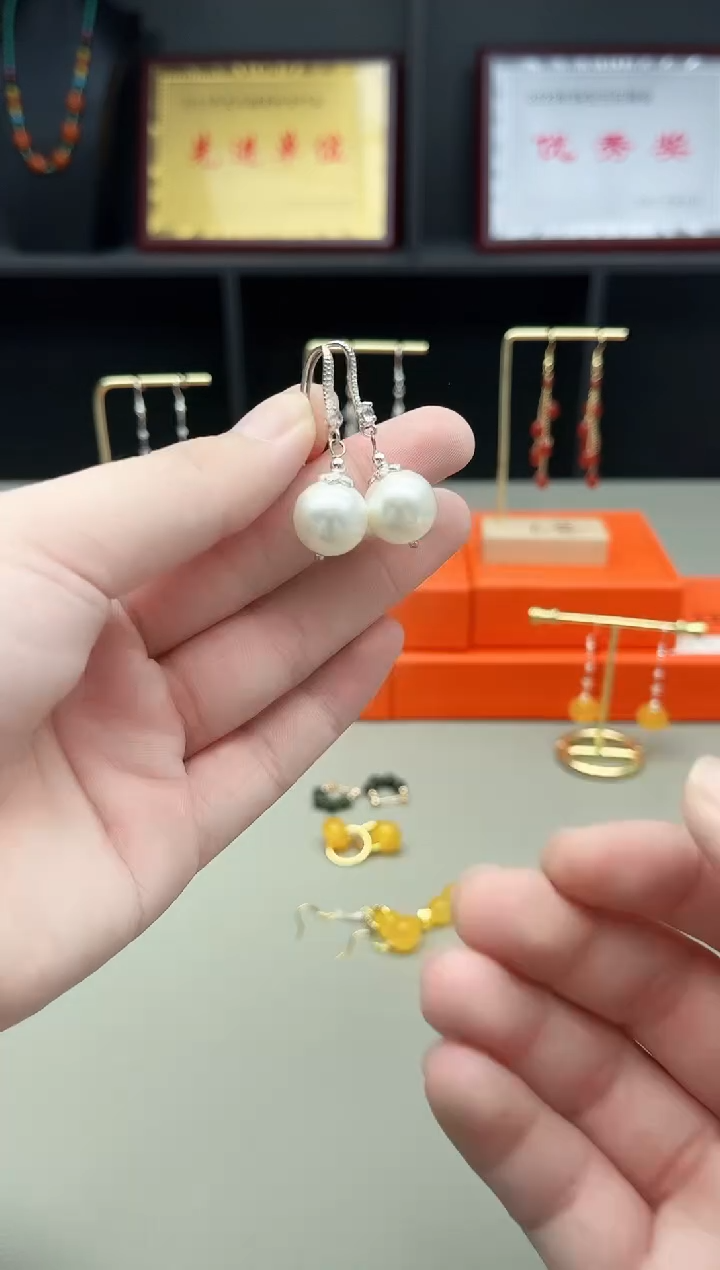 耳饰拼合珍珠（马贝珠）未镶嵌239