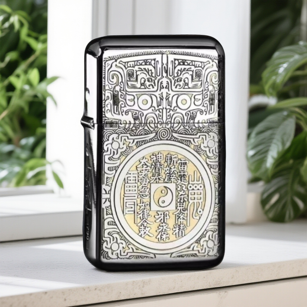 三代白镍版密封山鬼花钱个性复古高档男士打火机礼物