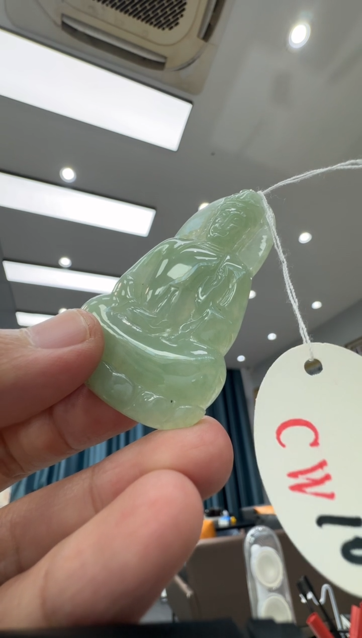 颈饰未镶嵌翡翠天然翡翠A货孤品一件