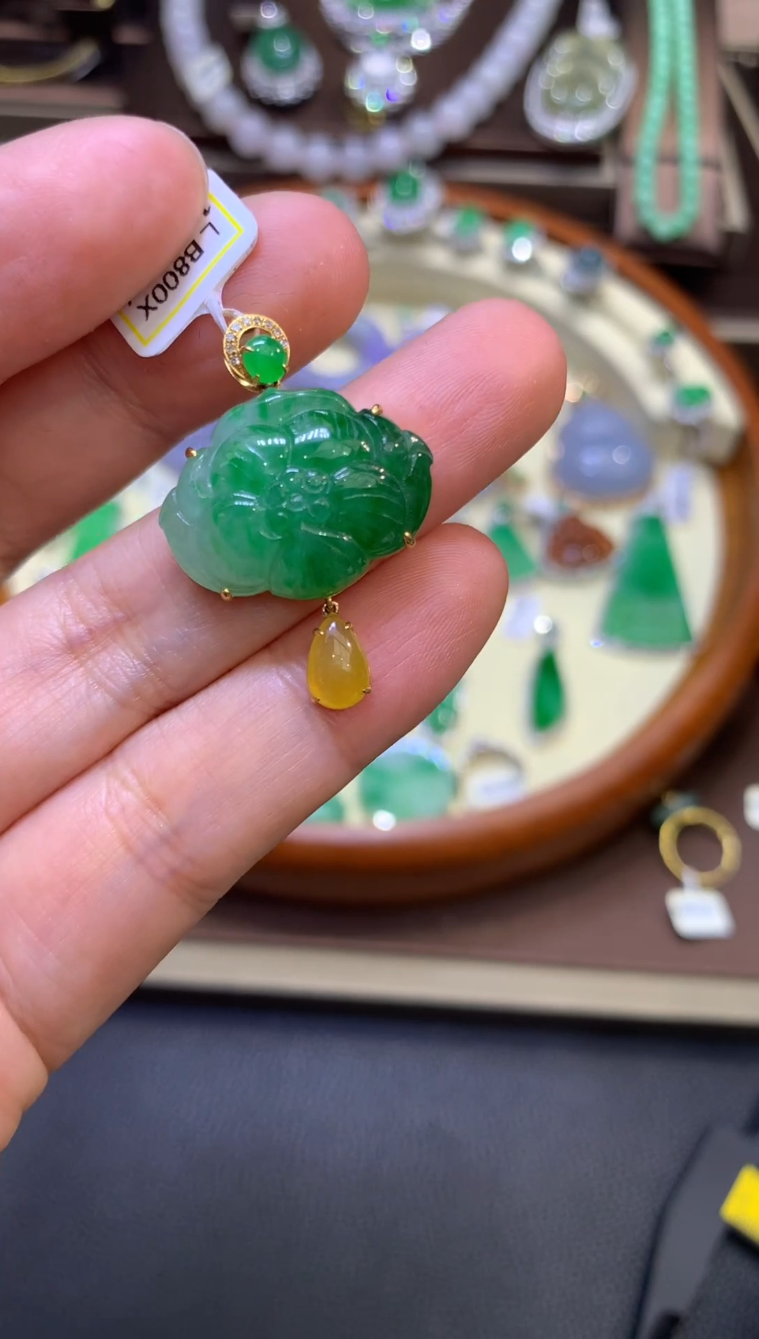 【闪购商品】翡翠颈饰18K金镶嵌111111111