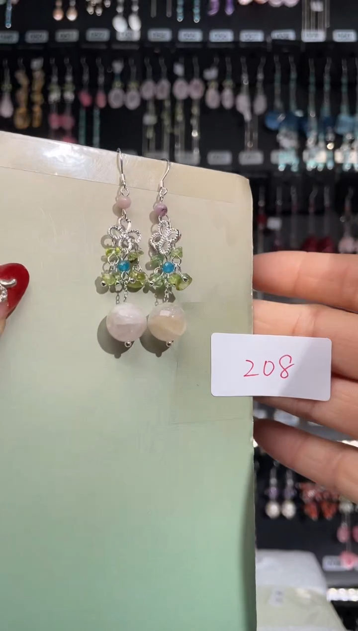 【闪购商品】紫晶耳饰银S925镶嵌喜欢拍