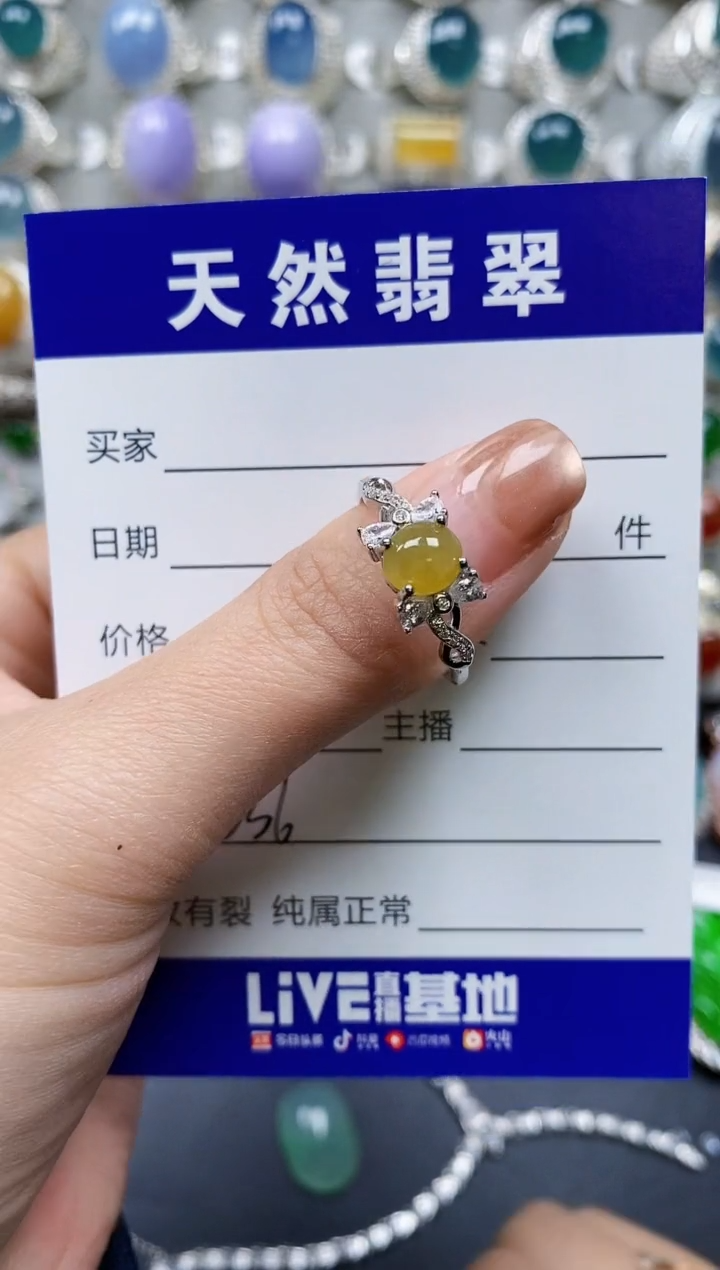 【闪购商品】翡翠戒指银S925镶嵌0236
